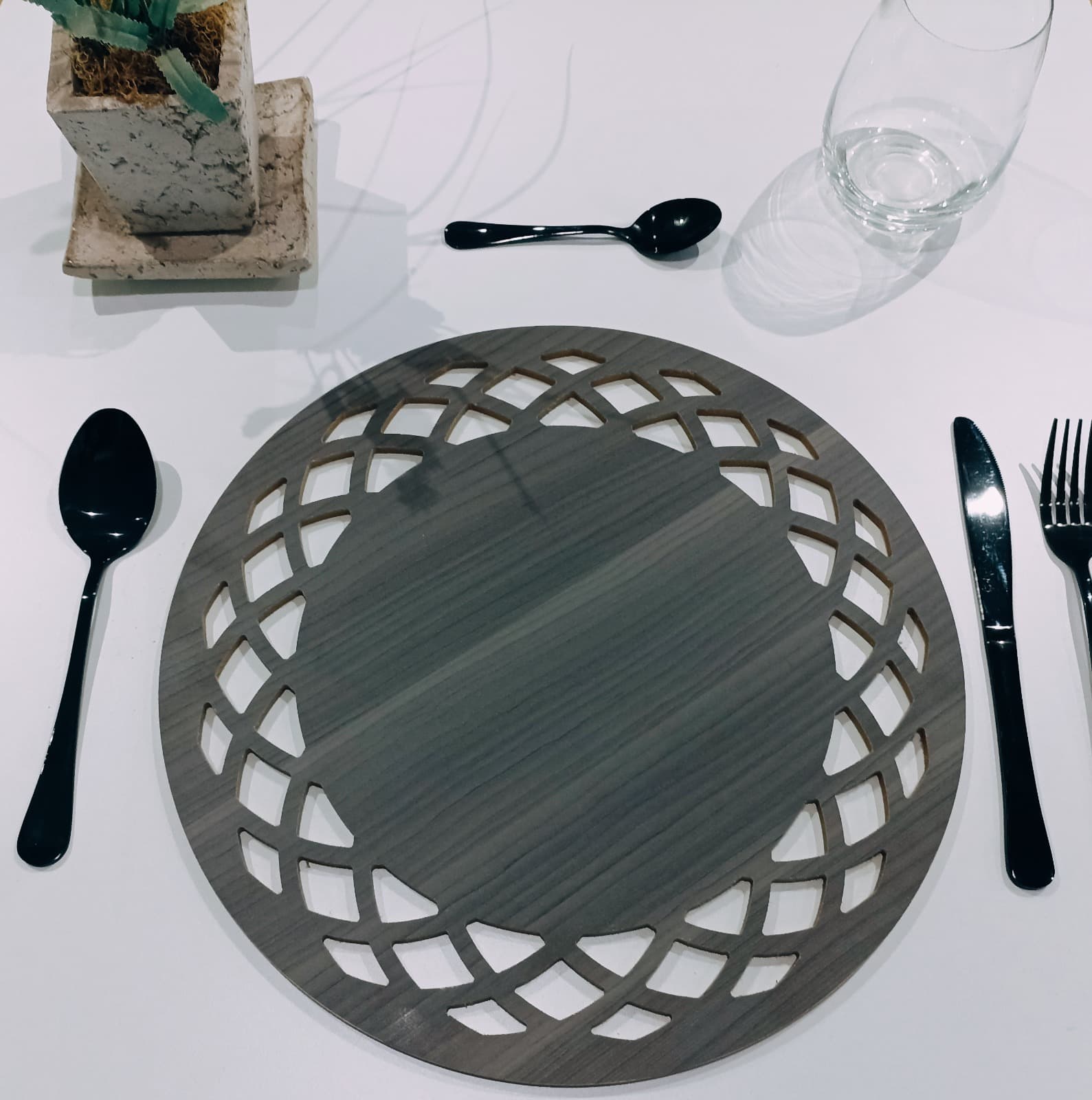 Platos de sitio Rombo Gris (pack de 6)